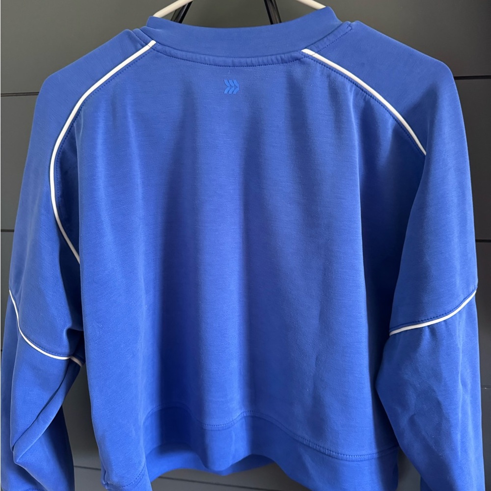 All in motion Blue Sweatshirt with White Piping